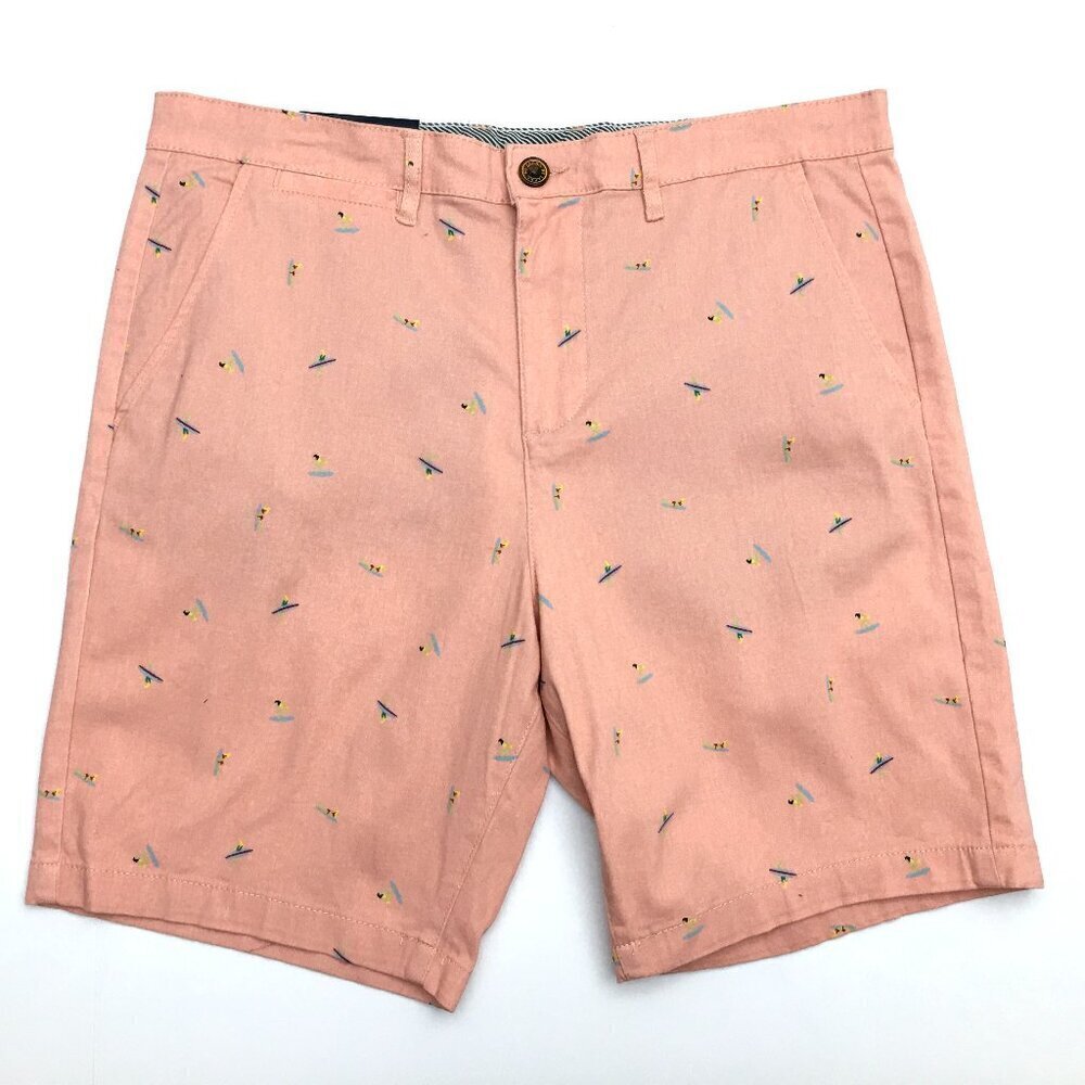 NEW Jachs New York Men's Bleecker Shorts Pink Surfers Print size 32